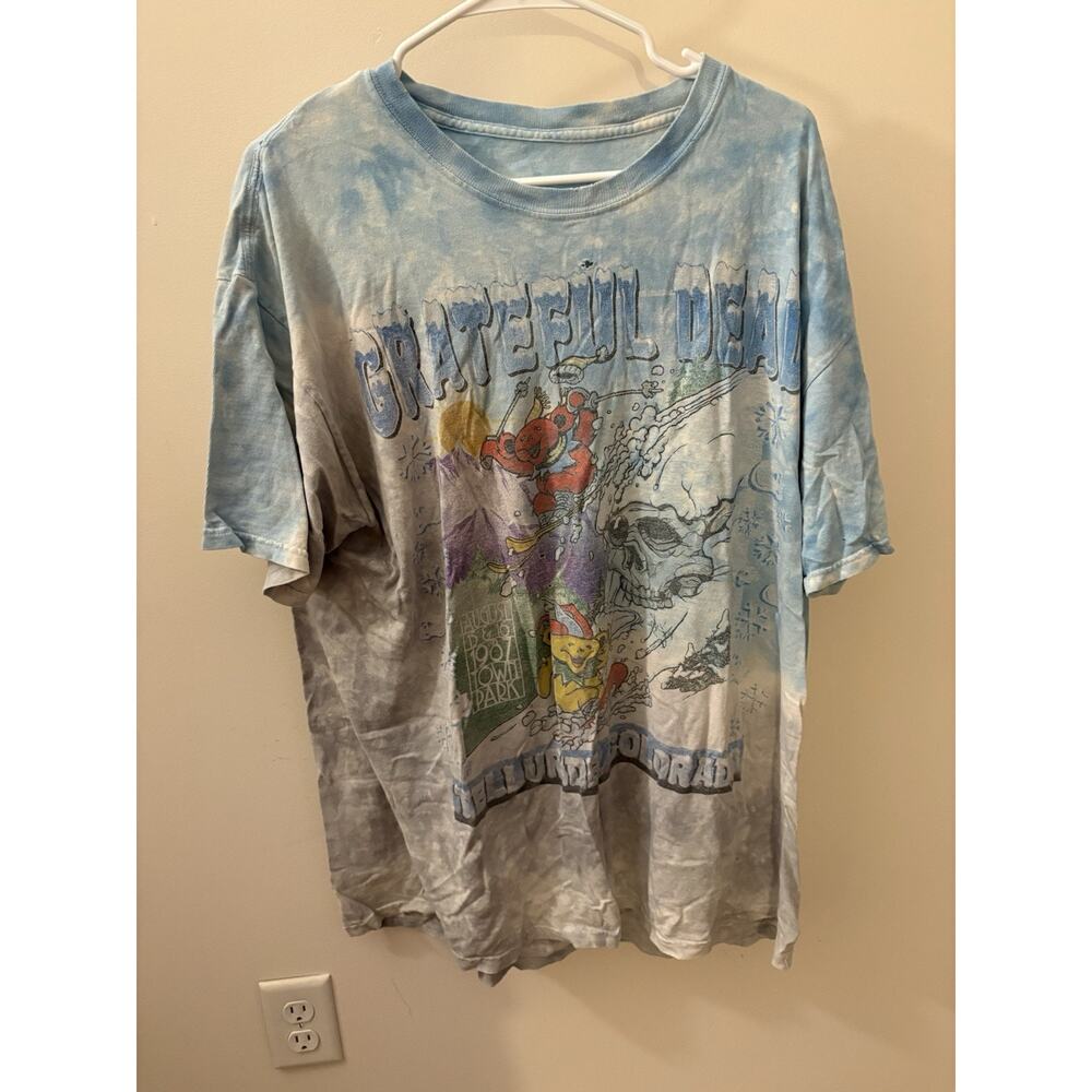 Vintage 1996 Grateful Dead Skiing T Shirt Tie Dye Winterland Colorado Tee XL